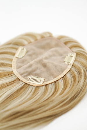 Silk Top of Head Piece: Ash Lightest Blonde #60